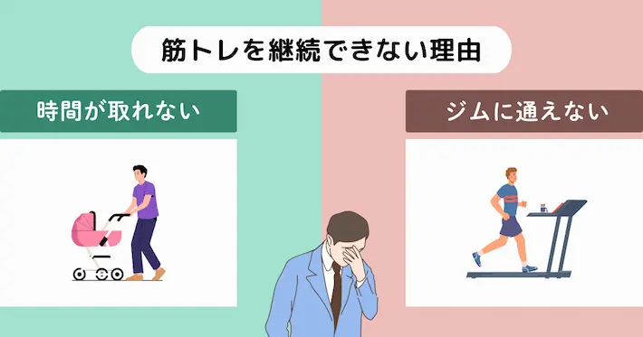 忙しいパパが筋トレを継続できない理由