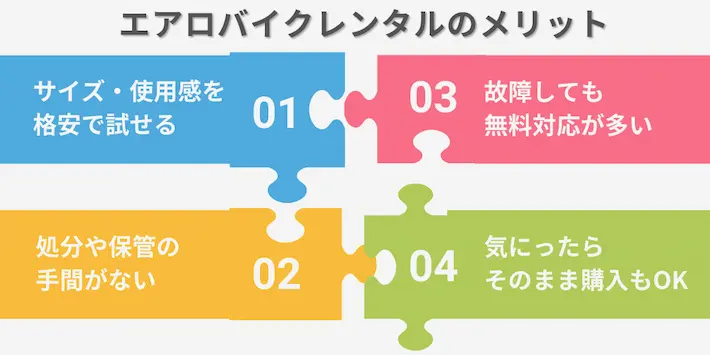 エアロバイクをレンタルするメリット