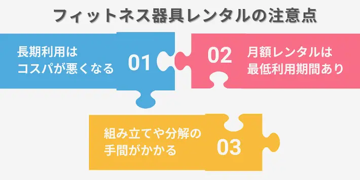 フィットネス器具レンタルの注意点