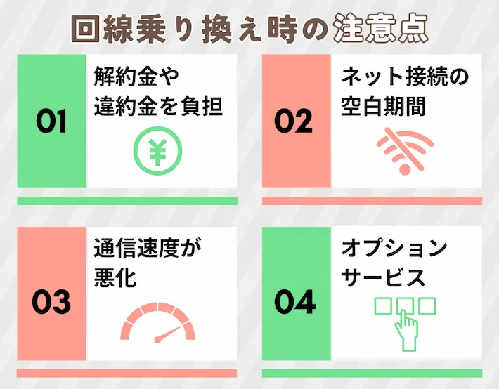 回線乗り換え時の注意点とトラブル回避策