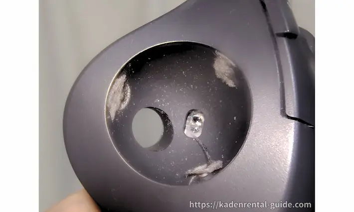 トラックボールマウスのホコリ