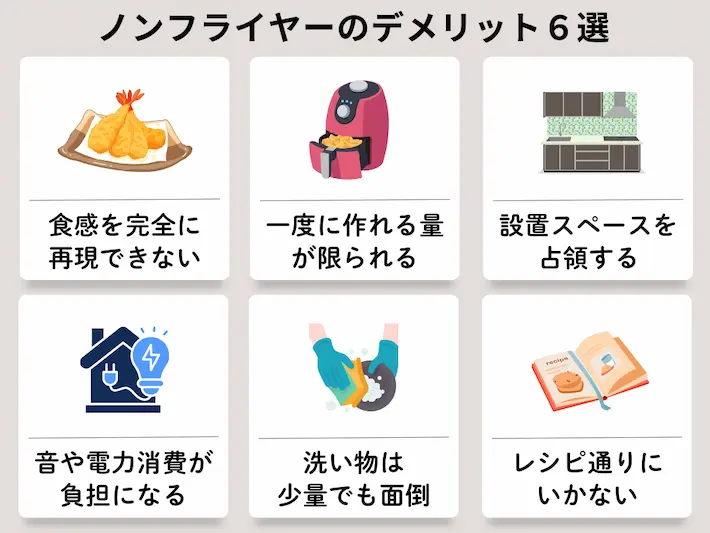 【デメリット】ノンフライヤーで失敗・後悔しがちな理由